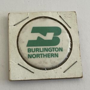 Burlington Northern Button Pin Railroad Train Button