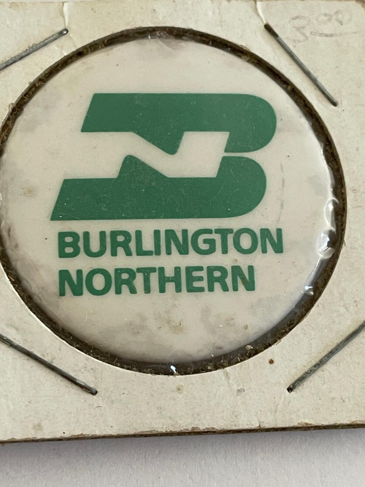 Burlington Northern Button Pin Railroad Train Button - Image 2
