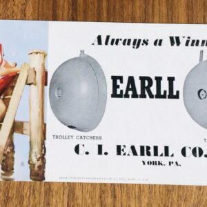 C.I. Earll CO Ink York PA Pinup Girl Sailor Beware Ink Blotter