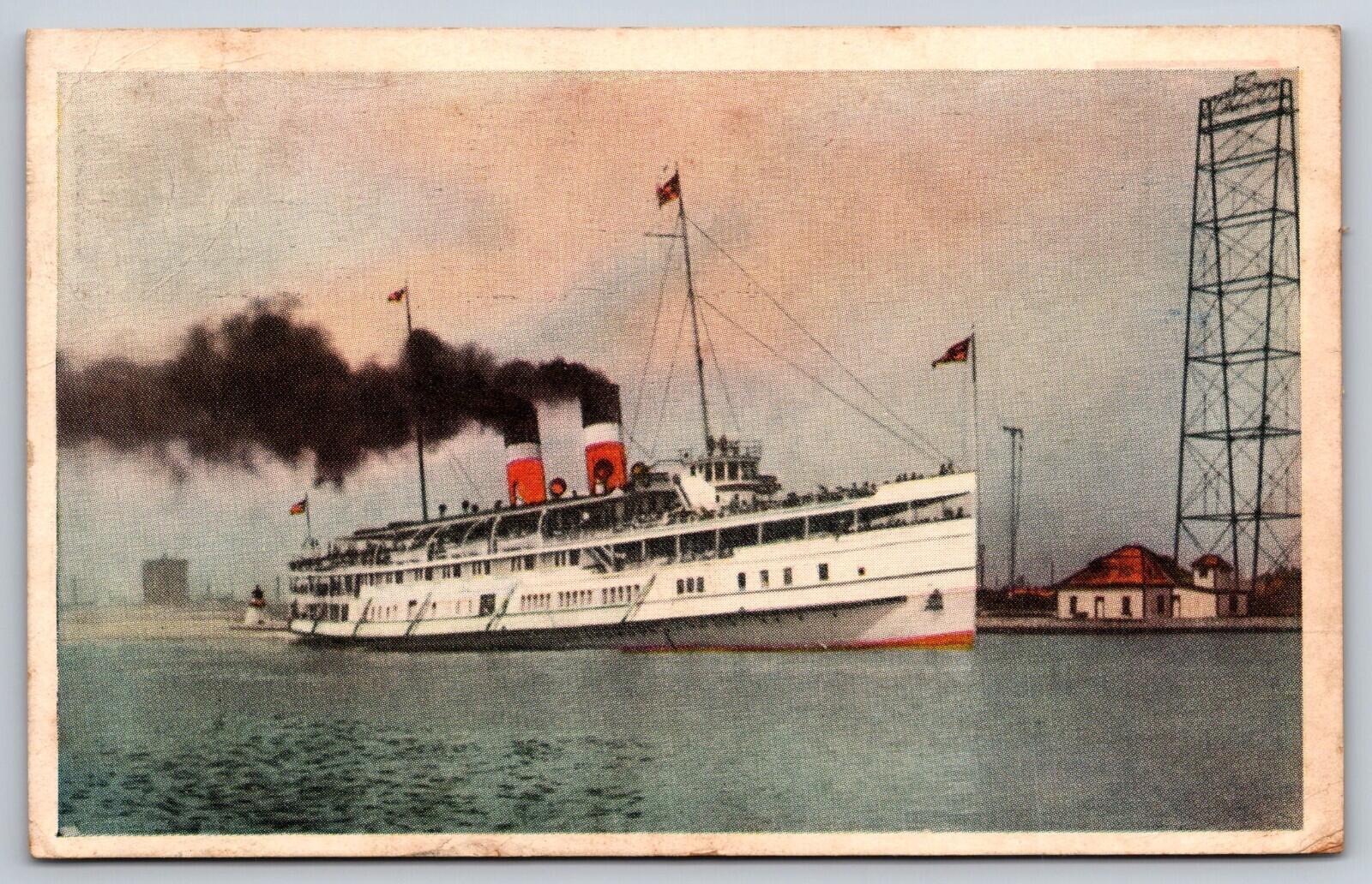 S.S. Cayuga Ship Canada Steamship Lines Postcard