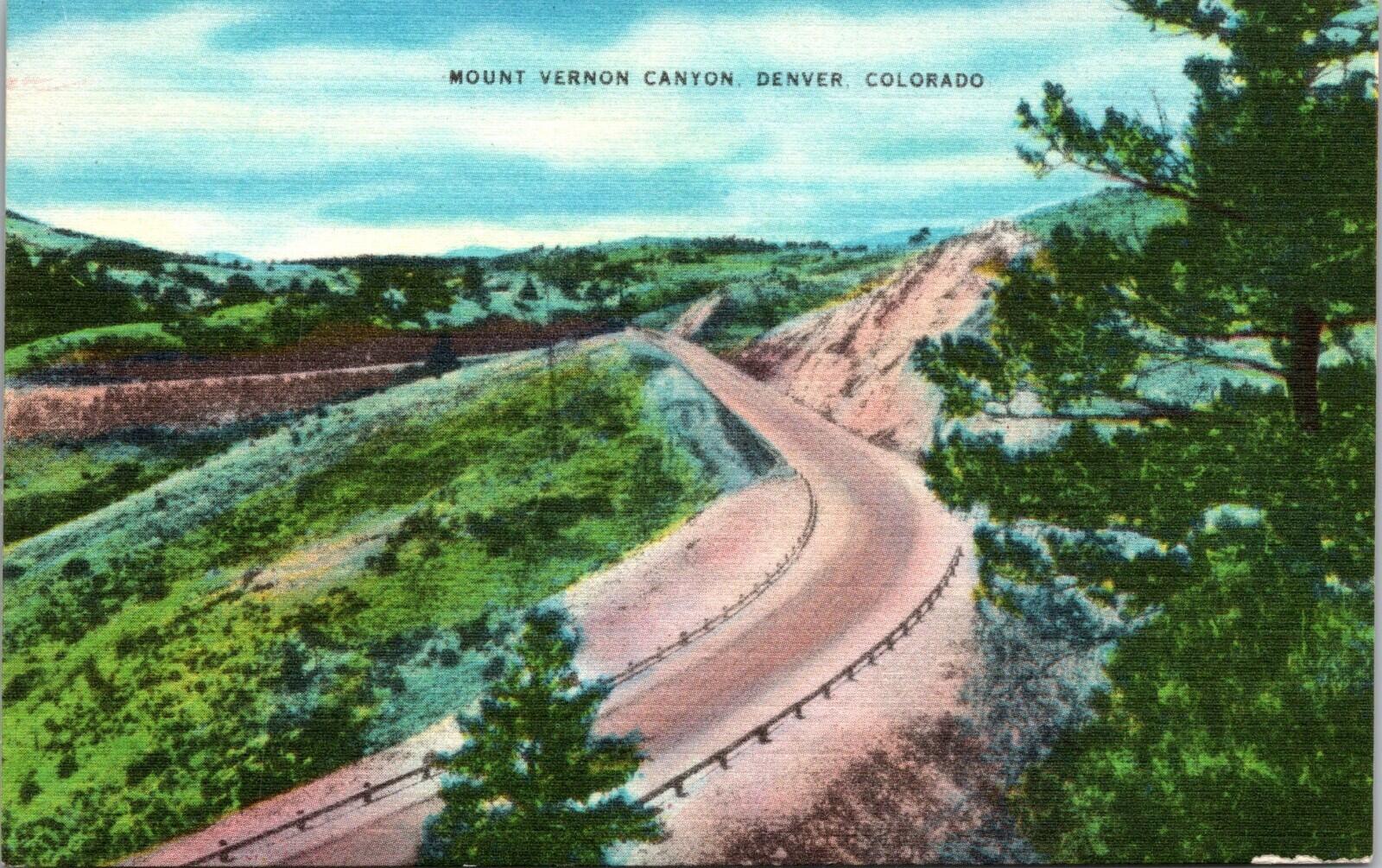 Mount Vernon Canyon Denver Colorado Postcard Unposted
