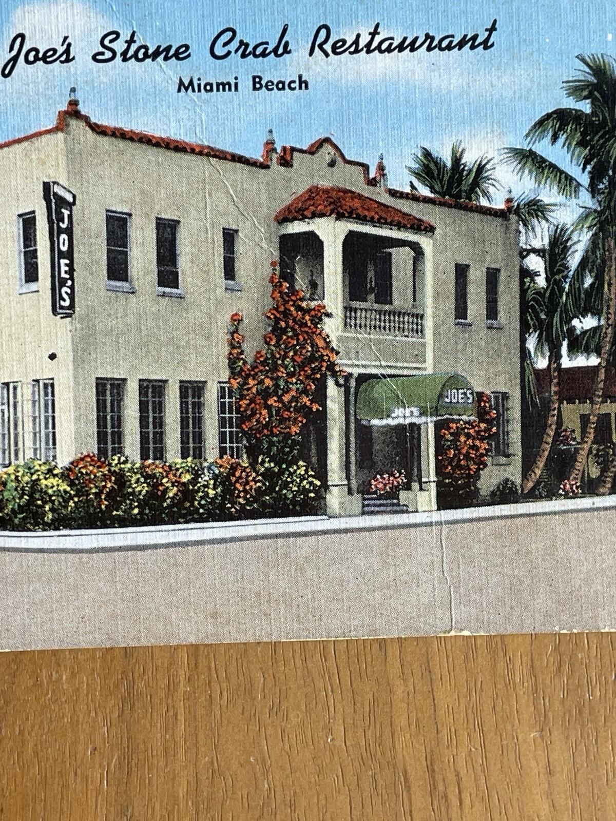 Joe's Stone Crab Restaurant Miami Beach Florida Postcard - Image 2