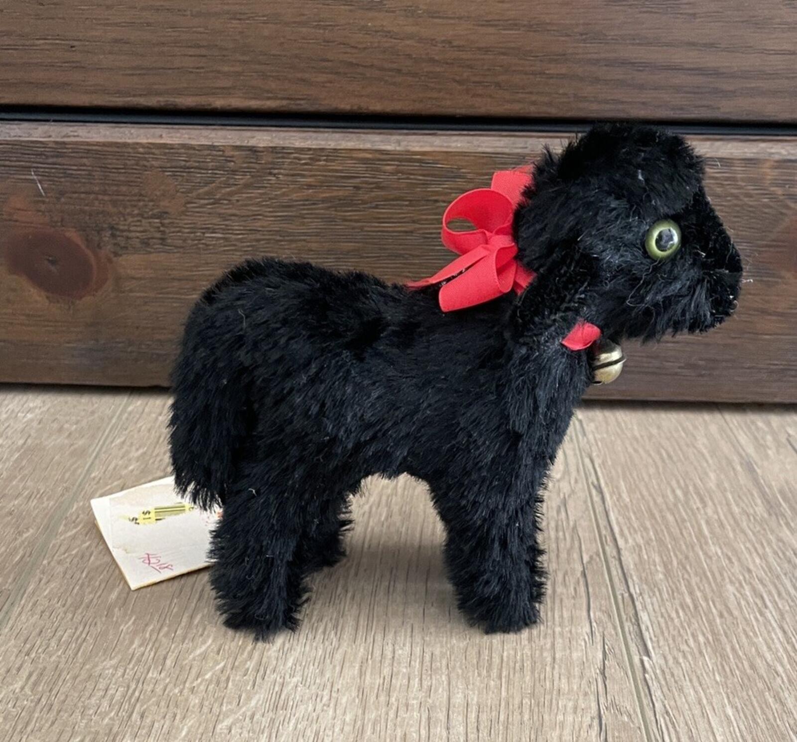 Steiff Baba Black Sheep Plush Stuffed Animal Mohair With Tags 0144/12 Vintage