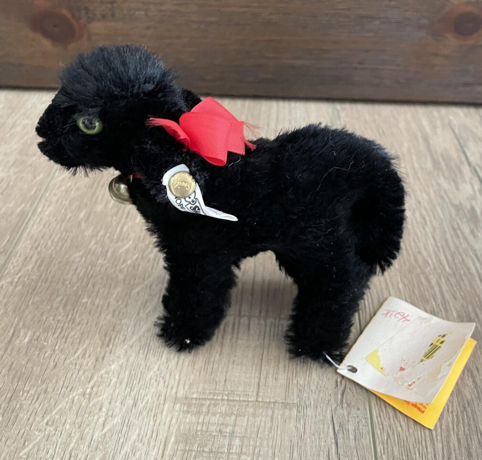 Steiff Baba Black Sheep Plush Stuffed Animal Mohair With Tags 0144/12 Vintage - Image 3
