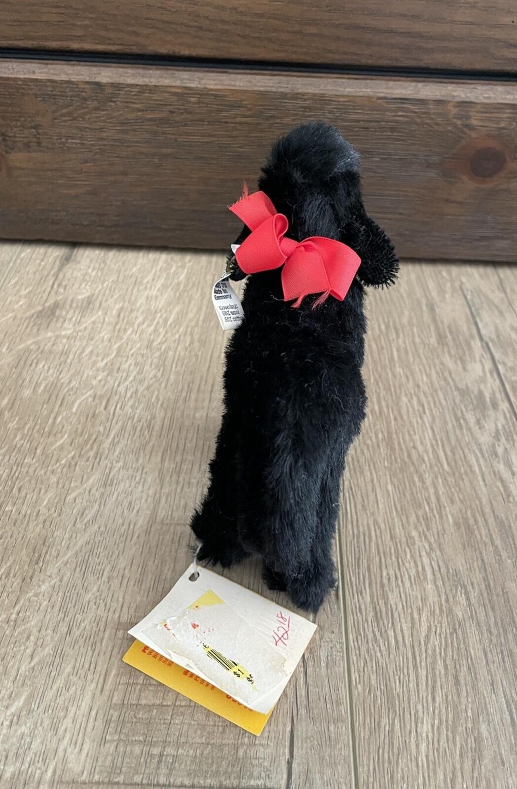 Steiff Baba Black Sheep Plush Stuffed Animal Mohair With Tags 0144/12 Vintage - Image 4