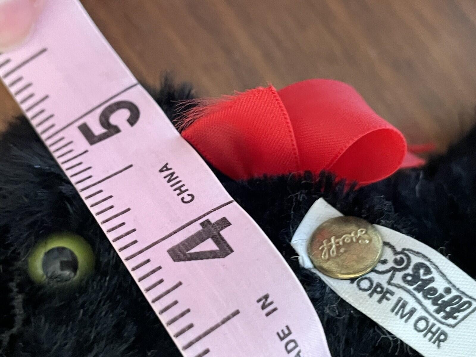 Steiff Baba Black Sheep Plush Stuffed Animal Mohair With Tags 0144/12 Vintage - Image 10