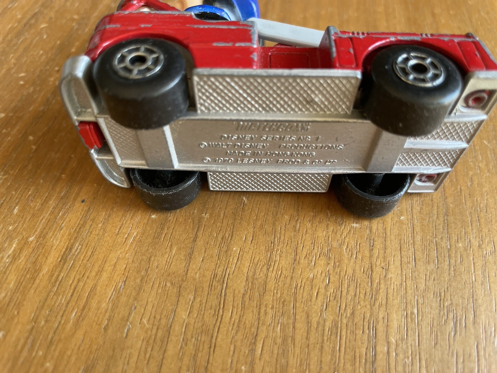 Mickey Mouse In Fire Truck Matchbox 1979 Lesney Disney Series No. 1 Diecast Car - Image 6