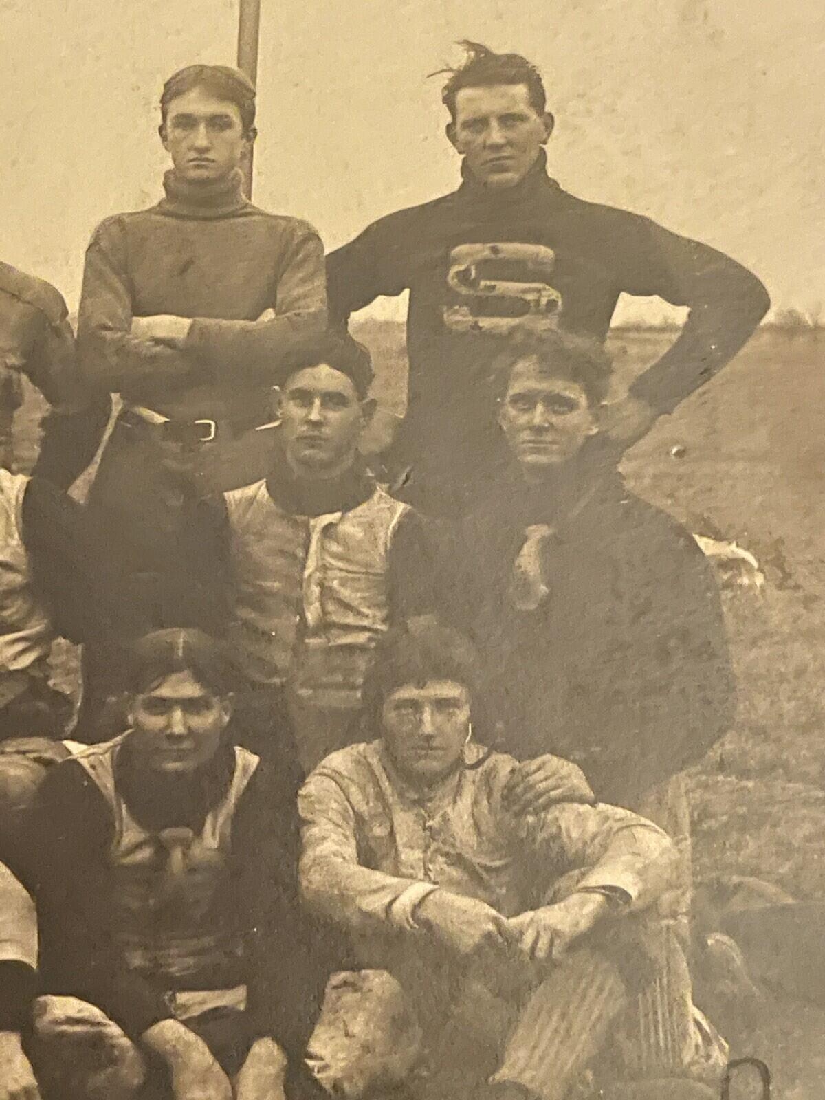 Football Team Postcard RPPC Vintage Postcard March 1907