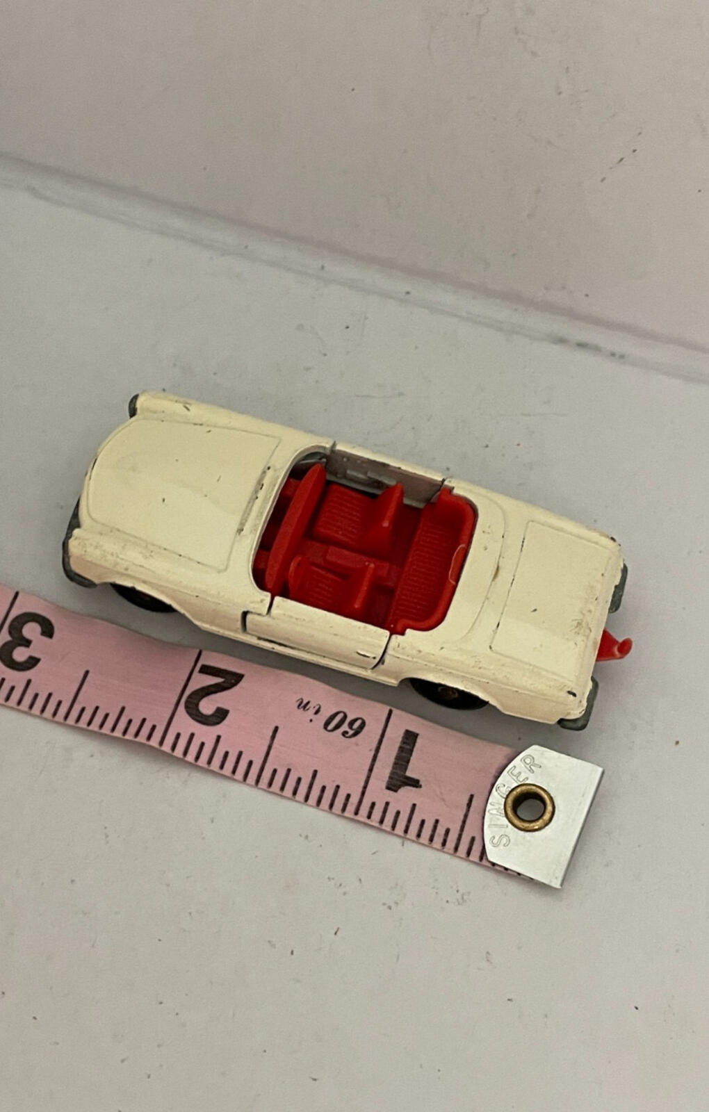 Matchbox Lesney White Mercedes 230 SL Convertible #27 Diecast Car Vintage Car - Image 10