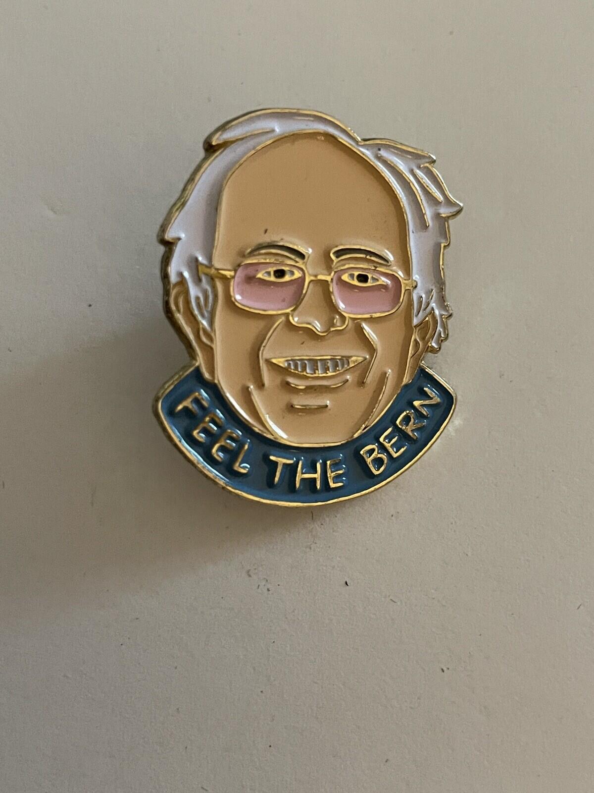 Feel The Bern Pin Bernie Sanders Face Pin