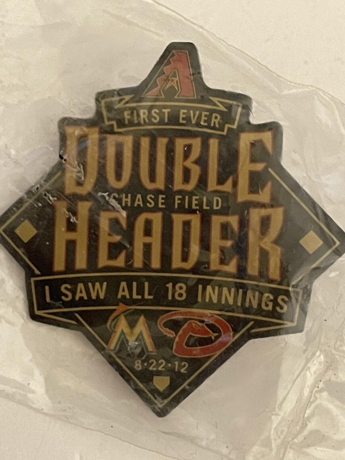 First Ever Double Header Chase Field 8-22-12 Pin I Saw All 18 Innings Pin