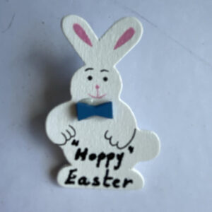 Hoppy Easter Bunny Rabbit Pin Wooden Pin