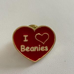 I Love Beanies Heart Pin