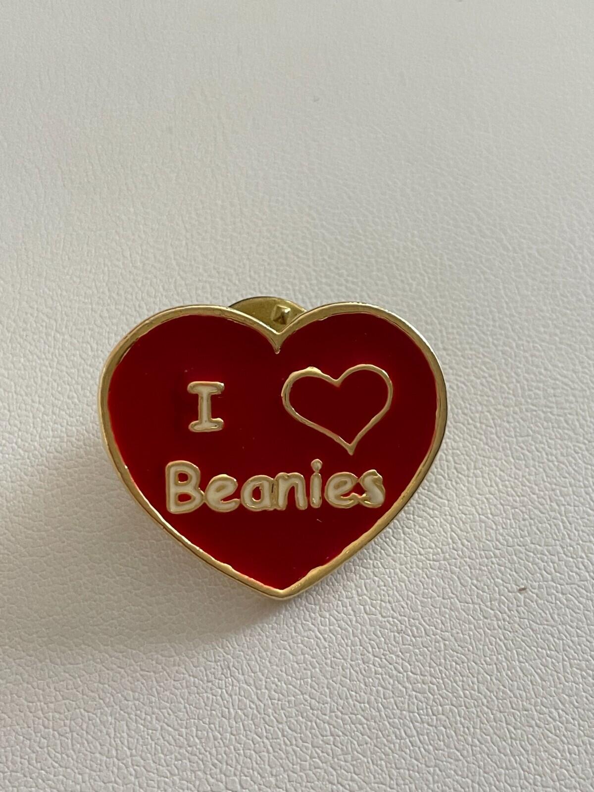 I Love Beanies Heart Pin