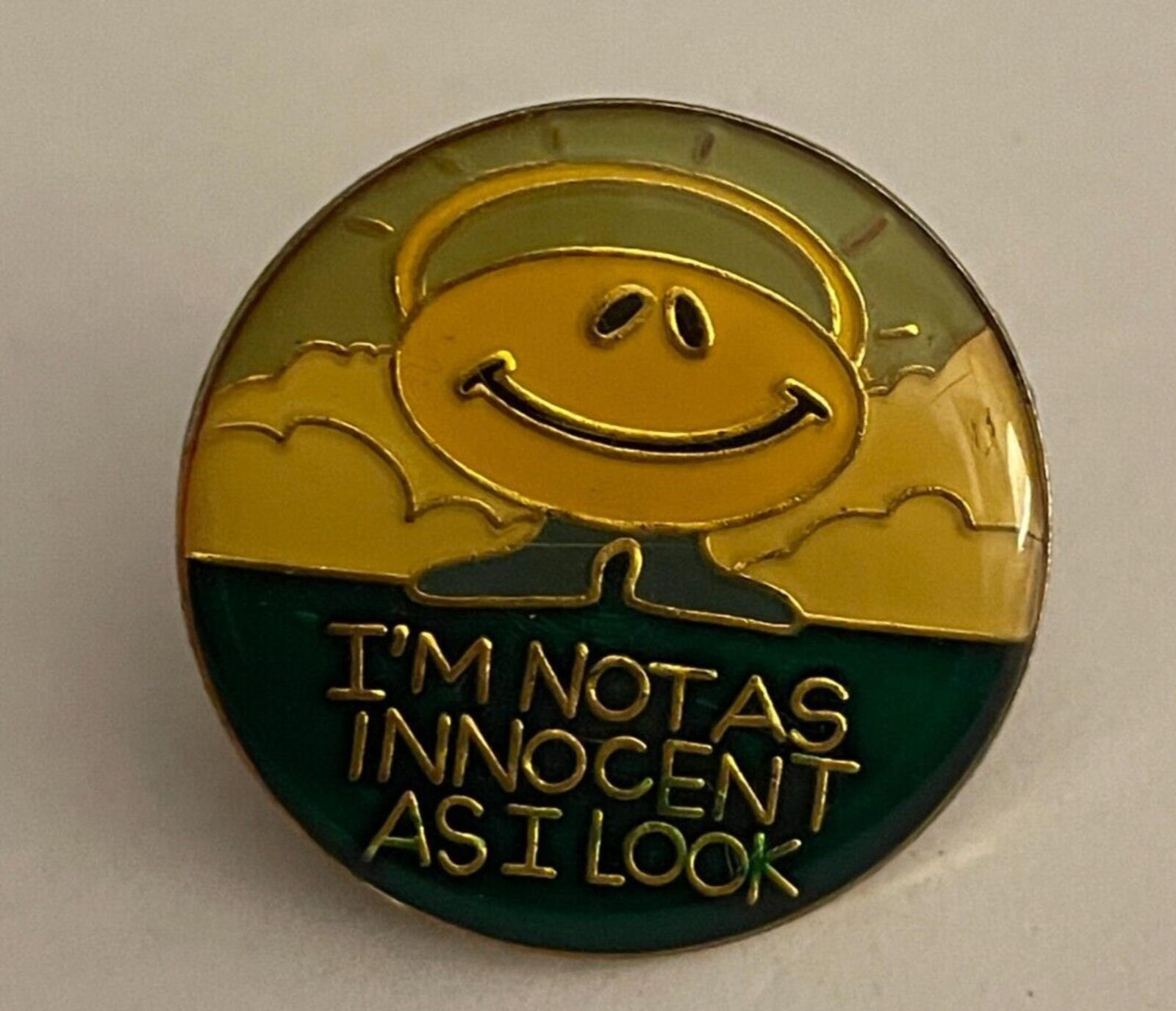I'm Not As Innocent As I Look Happy Face Angel Pin
