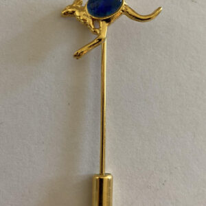 Kangaroo Stick Pin With Blue Stone Body