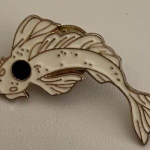 Koi Fish White Pin