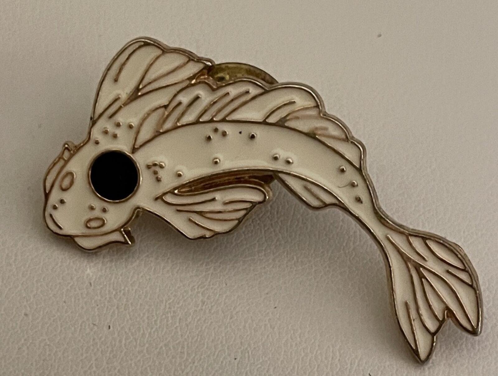 Koi Fish White Pin