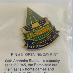 LA Rams Opening Day 1980 Pin September 7 Unocal 76 NFL Football Pin