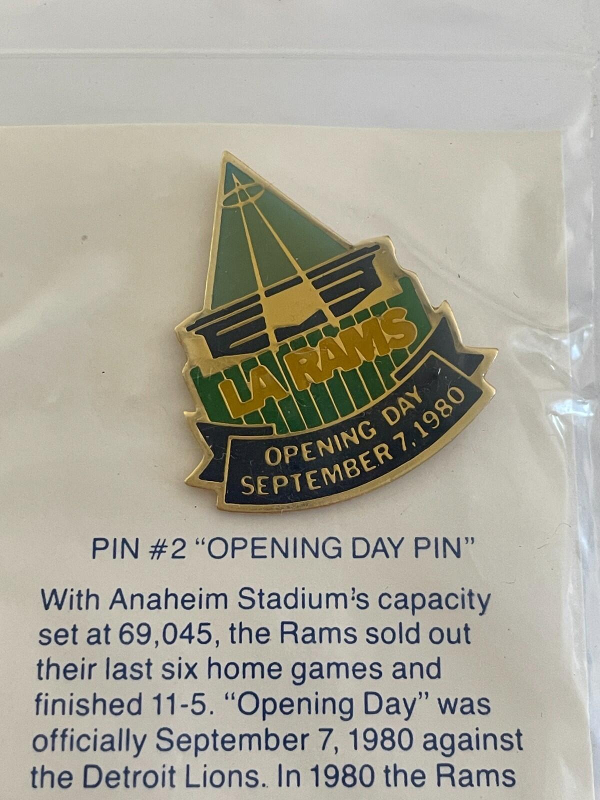 LA Rams Opening Day 1980 Pin September 7 Unocal 76 NFL Football Pin