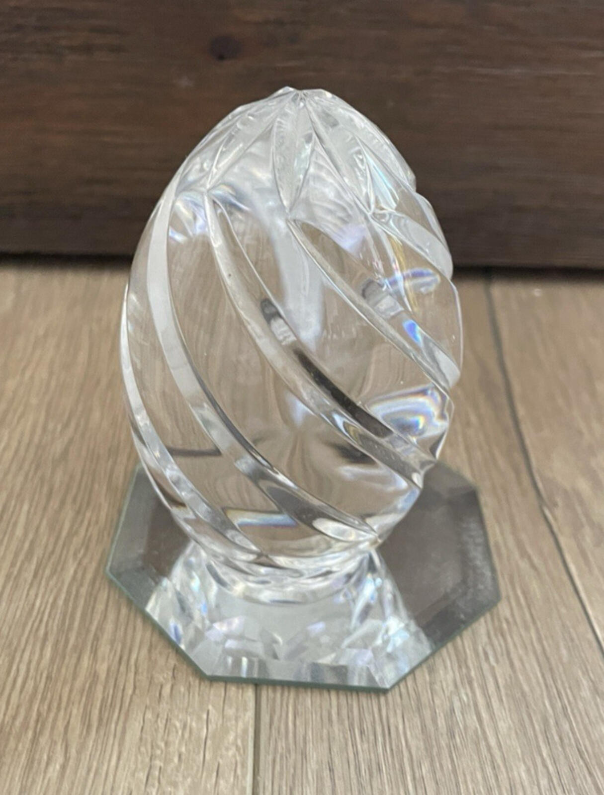 Sullivans Crystal Egg Lighthouse Paperweight Etched 24% Pbo Made In Poland - Image 4