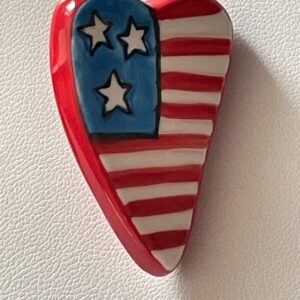 Silvestri American Flag Heart Pin