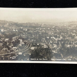 Homes In The Hills Hollywood California RPPC Postcard Brookwell Photo