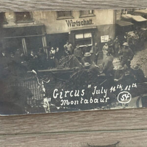Circus July 11th Montabaur Germany In Front Of Wirtschaft Store Front Postcard