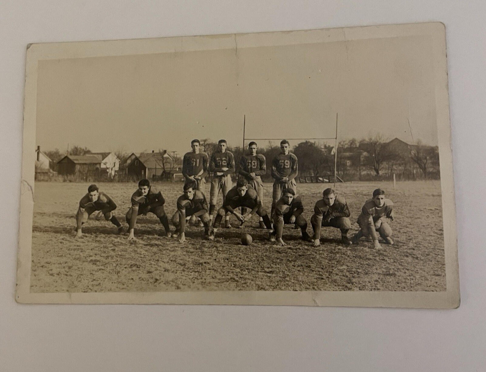 Football Team Postcard RPPC Vintage Postcard