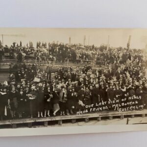 Our Last View Of Newly Made Friends Melbourne Australia Photo Vtg Black & White