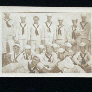 Military Men Navy Sailors In Uniform Group Photo RPPC Postcard