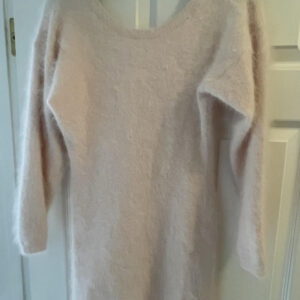 Brass Plum Nordstrom Pink Angora Sweater Dress Size Small Vintage Dress