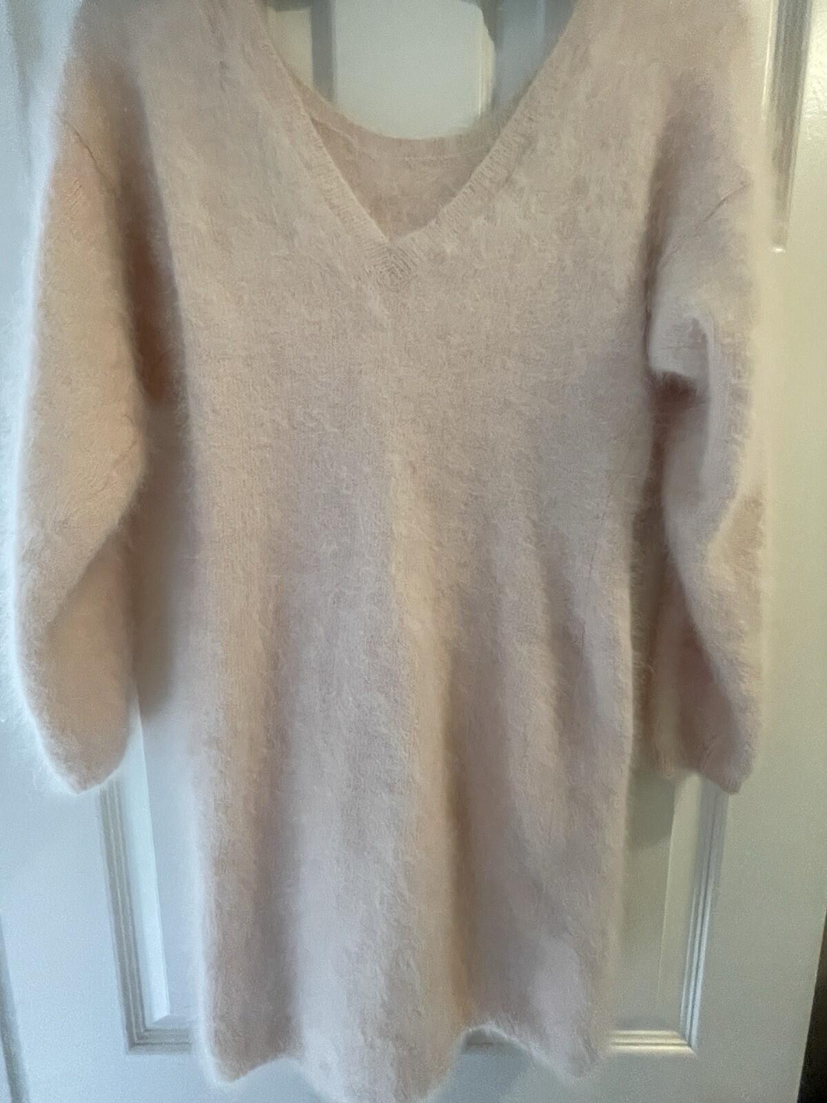 Brass Plum Nordstrom Pink Angora Sweater Dress Size Small Vintage Dress - Image 5