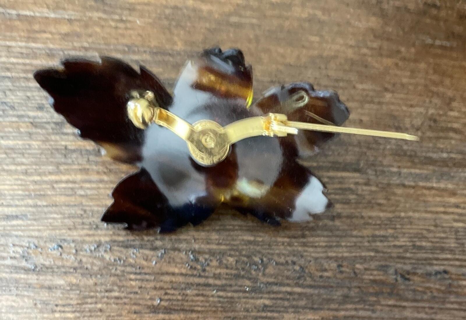 Amber Lucite Grapes Brooch Pin Vintage - Image 3
