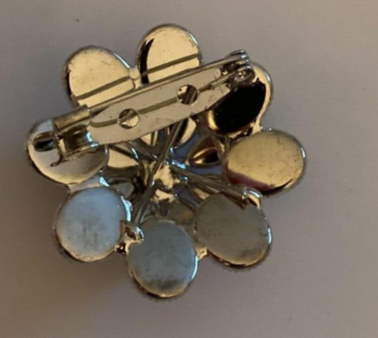 Lavender Gemstone Purple Flower Brooch Pin - Image 2