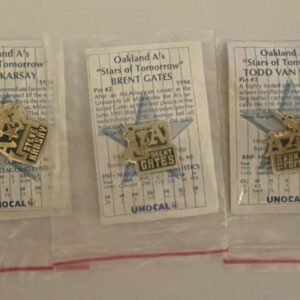 Oakland A's Athletics Baseball Stars Of Tomorrow Unocal 76 Pins Lot Of 3