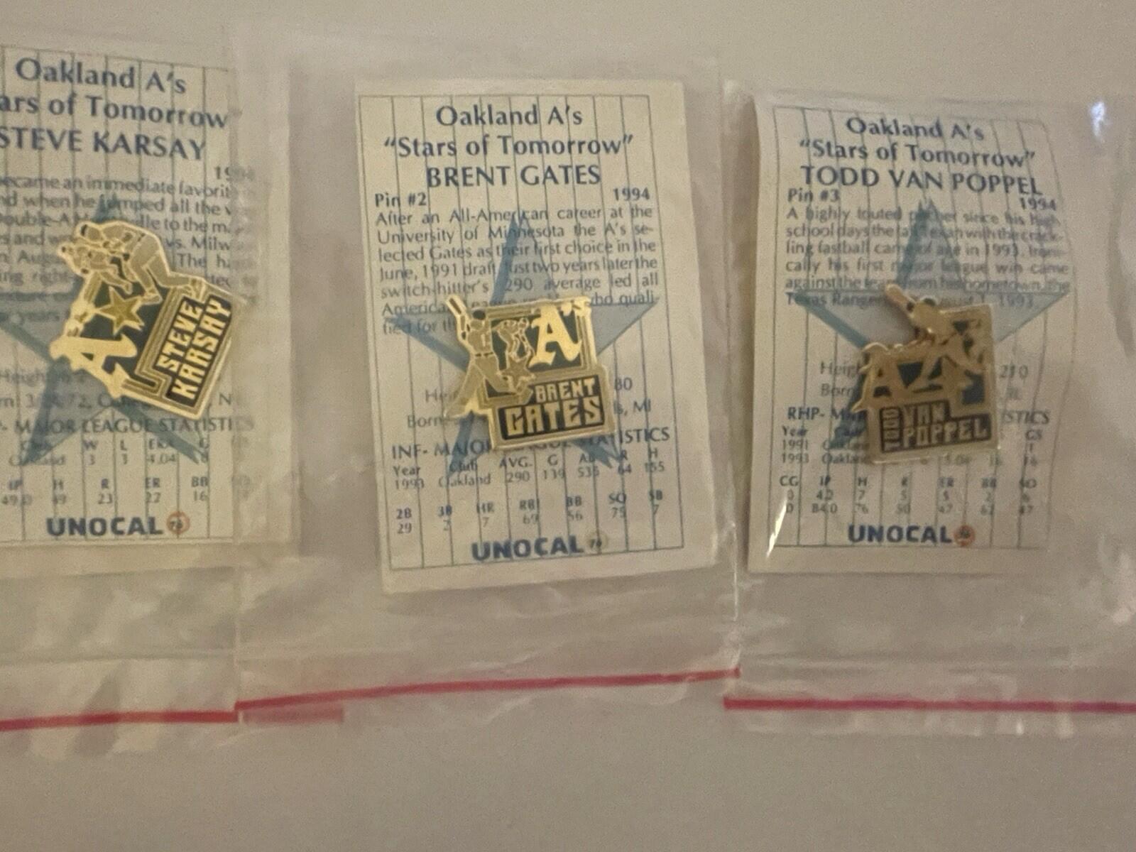 Oakland A's Athletics Baseball Stars Of Tomorrow Unocal 76 Pins Lot Of 3 - Image 5