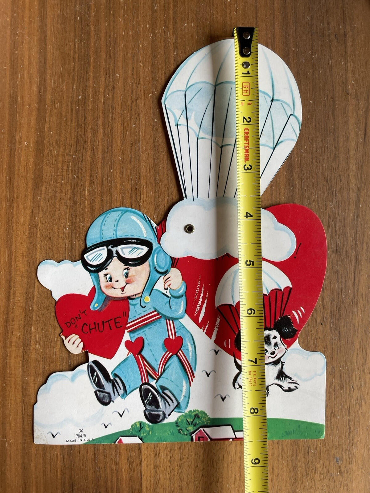 Valentine Card Boy Parachute Dropping With Dog Mechanical Valentine Card - Image 5