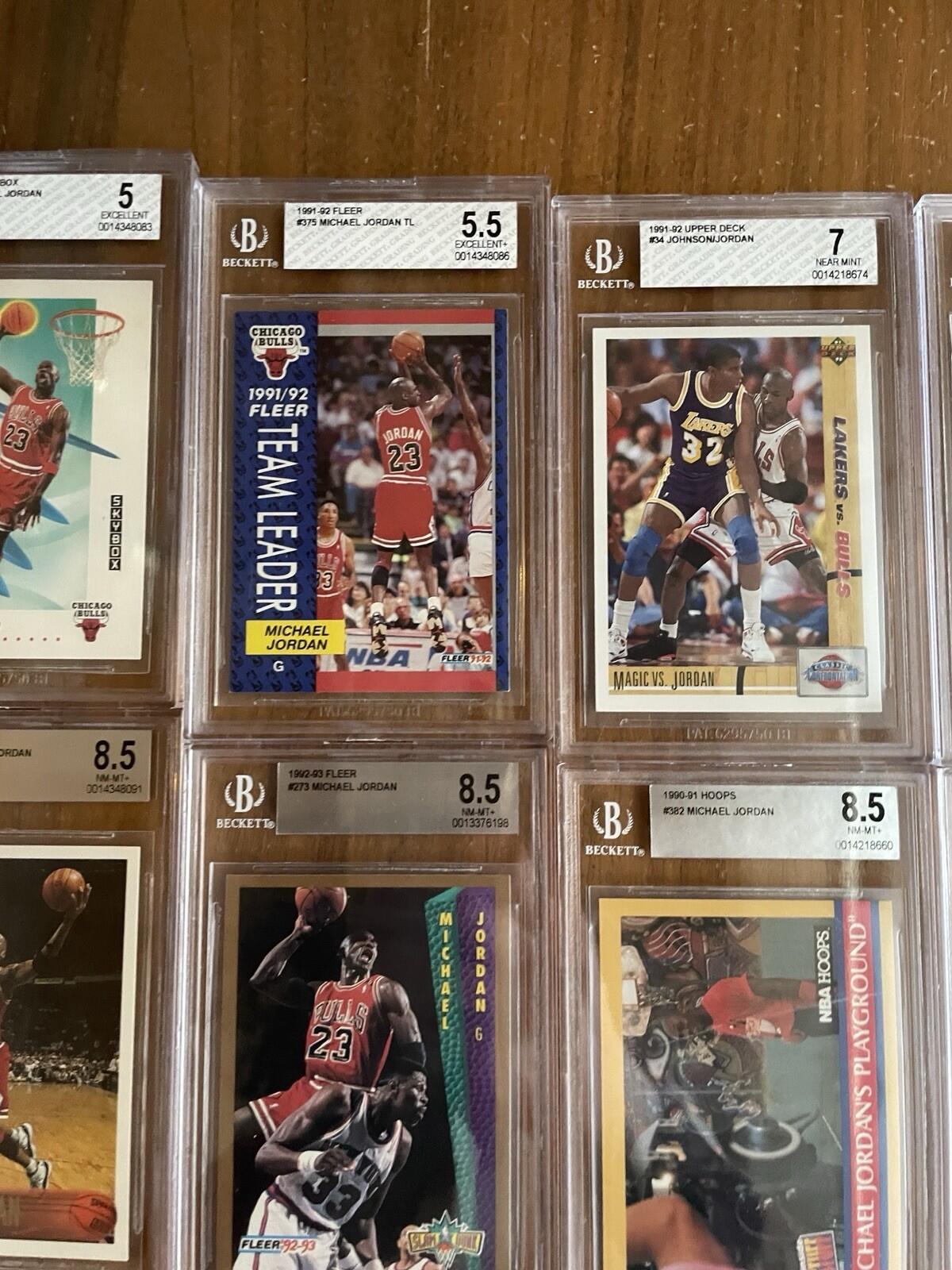 Michael Jordan BGS Graded Basketball Card Lot Of 15 Grades 5 - 9.5 - Image 7