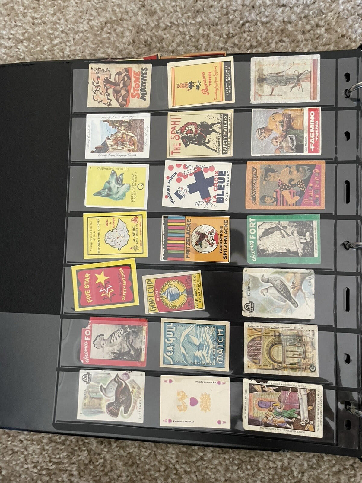 Vintage Match Box Labels Collection Lot 360 European Safety Matches Japanese - Image 9