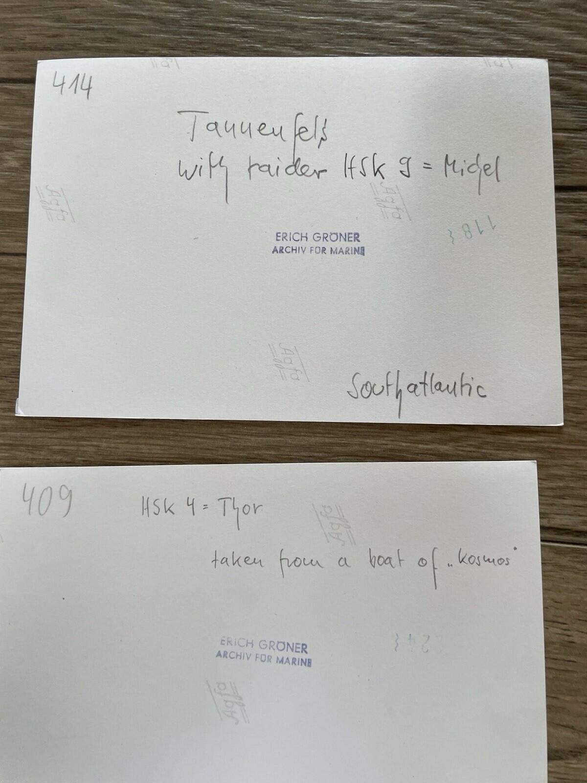 WWII German Naval Ship Photos Erich Gröner Archive HSK Orion Thor Kome Lot of 14 - Image 12