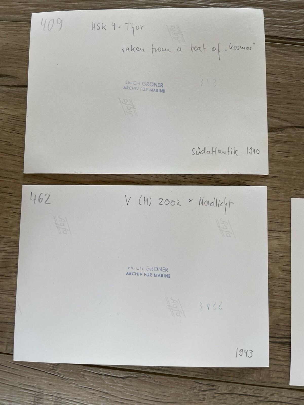 WWII German Naval Ship Photos Erich Gröner Archive HSK Orion Thor Kome Lot of 14 - Image 13