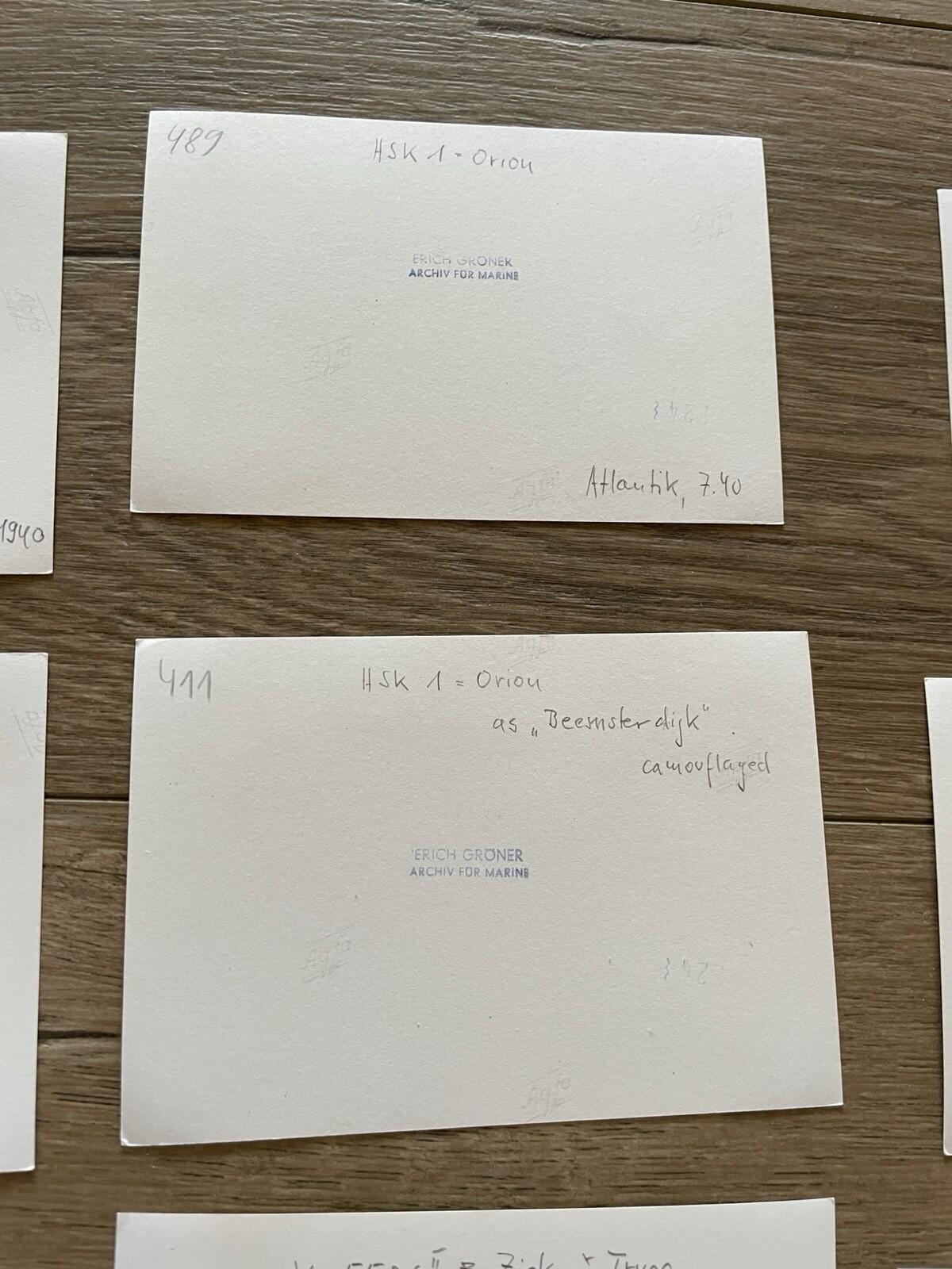 WWII German Naval Ship Photos Erich Gröner Archive HSK Orion Thor Kome Lot of 14 - Image 16
