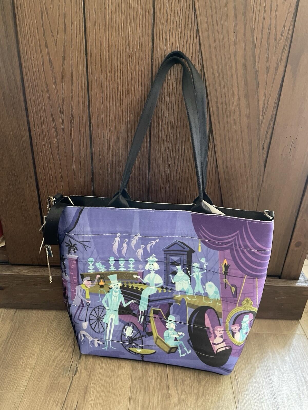 Harveys Disneyland Haunted Mansion 50th Anniversary SHAG Seatbelt Bag Purse - Image 4