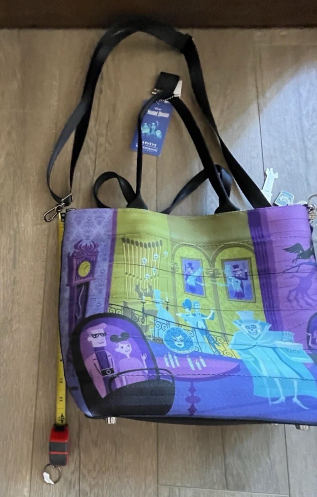 Harveys Disneyland Haunted Mansion 50th Anniversary SHAG Seatbelt Bag Purse - Image 15