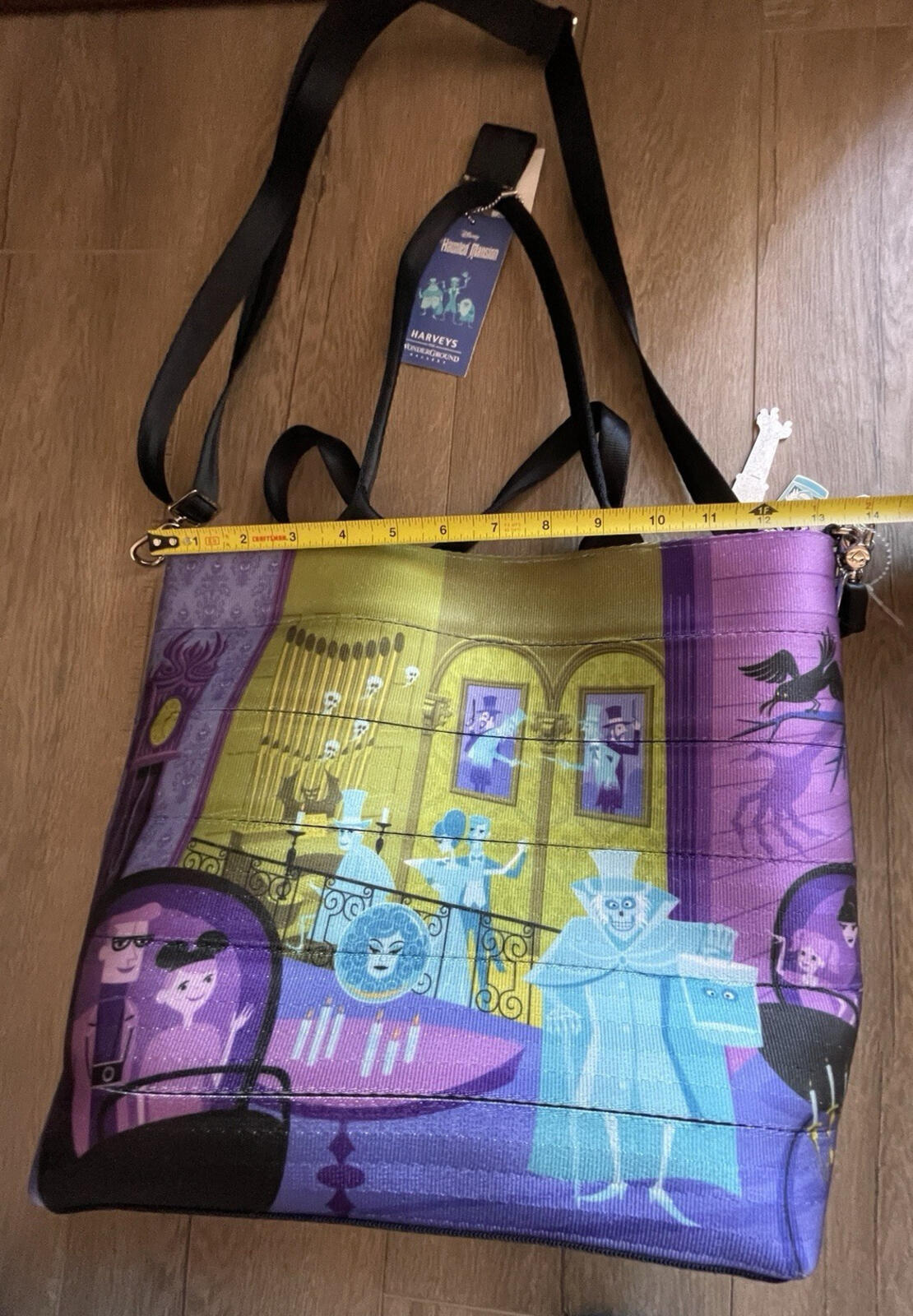 Harveys Disneyland Haunted Mansion 50th Anniversary SHAG Seatbelt Bag Purse - Image 16
