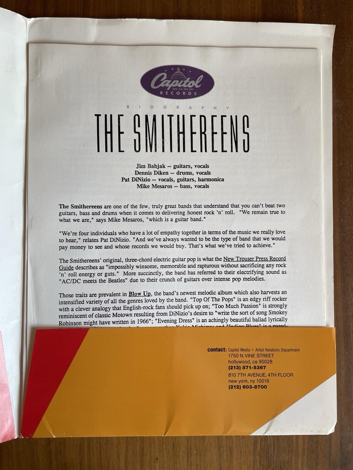 The Smithereens Band Signed Autographed Publicity Packet Diken Mesaros DiNizio - Image 5
