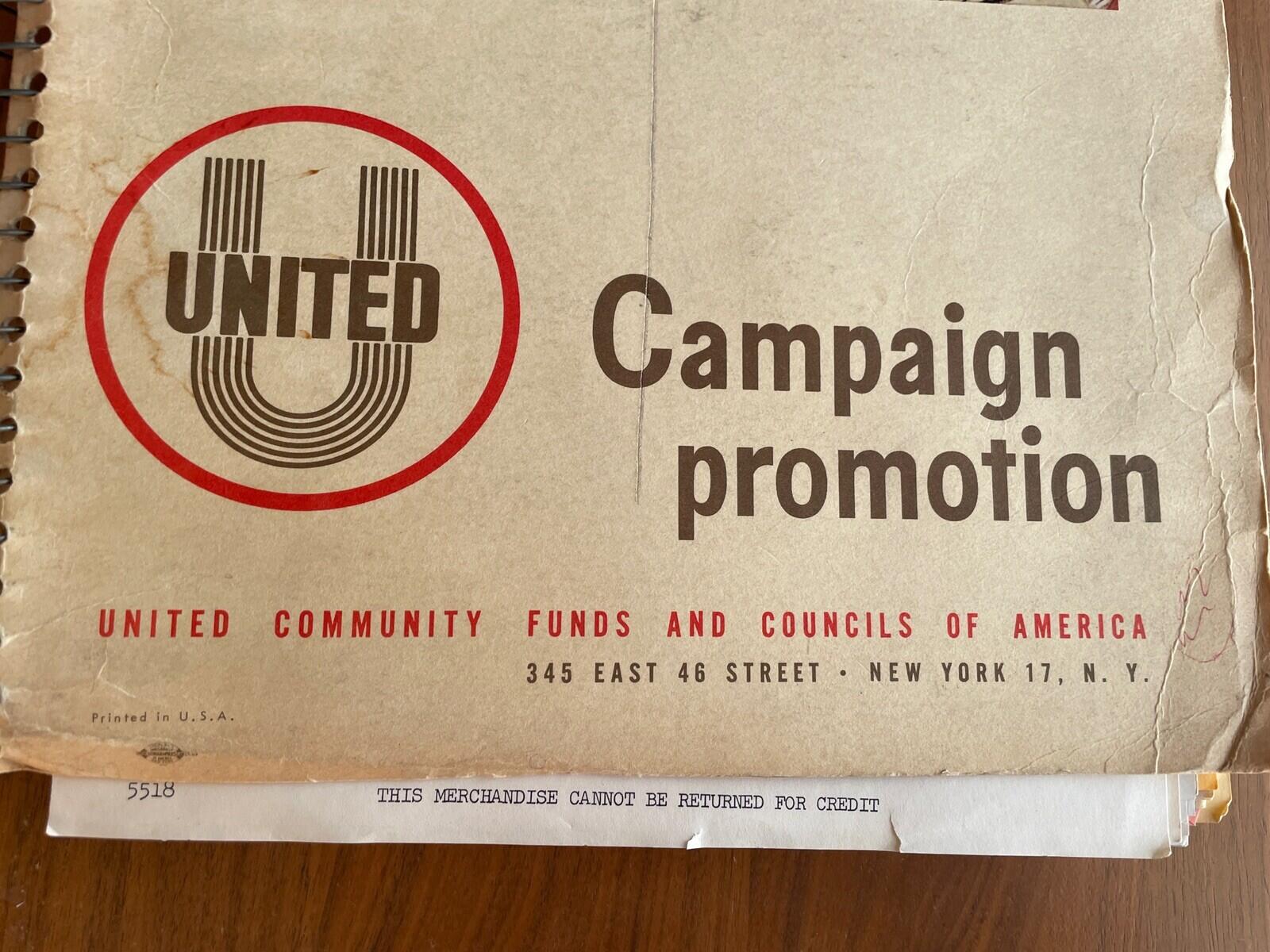 United Way Campaign Promotion Kit 1960's Vintage - Image 2