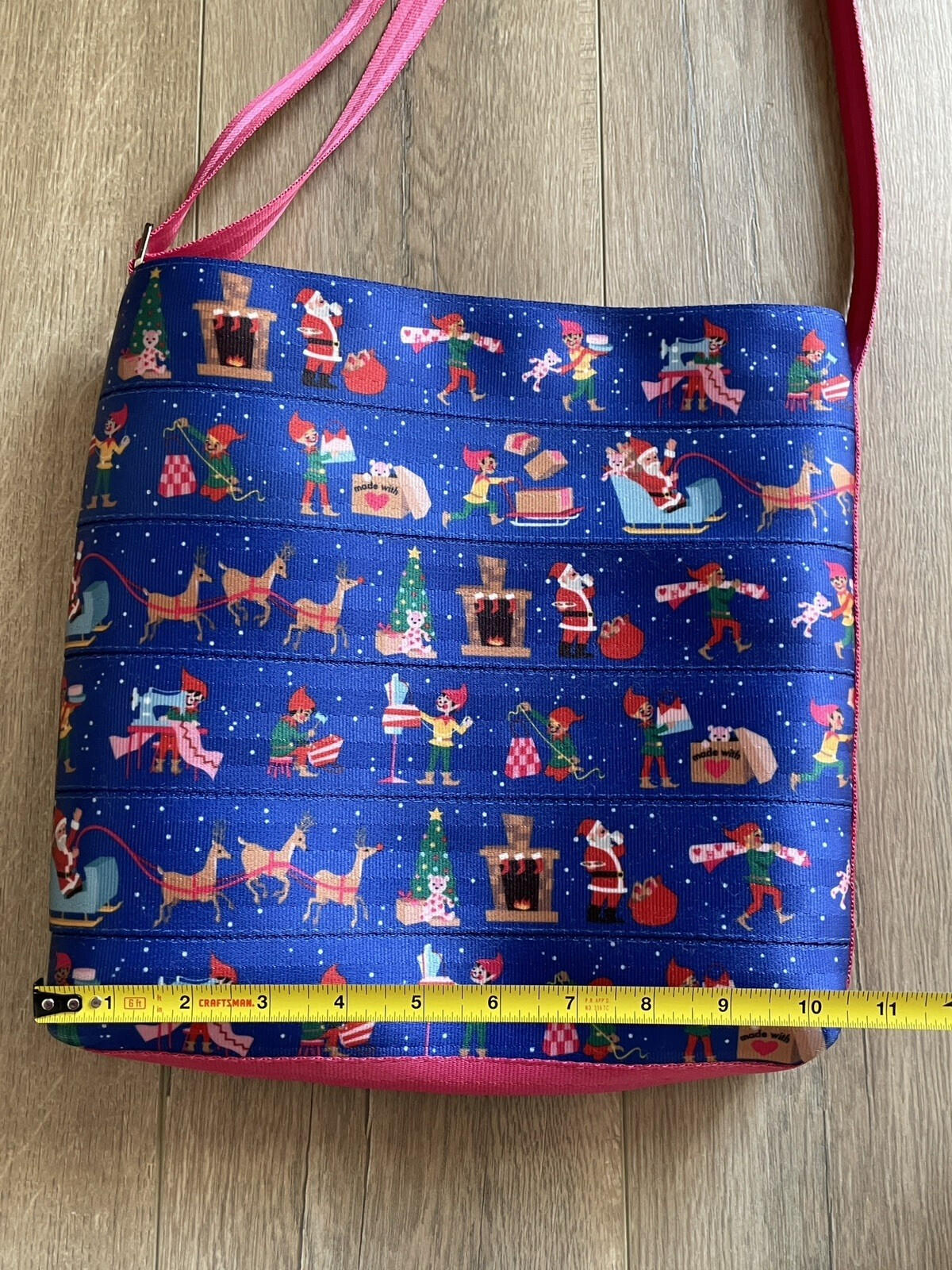Harveys Christmas Workshop Purse Handbag Tote Santa Claus Elves Teddy Bear 2020 - Image 15