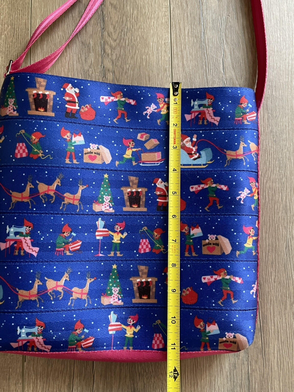 Harveys Christmas Workshop Purse Handbag Tote Santa Claus Elves Teddy Bear 2020 - Image 16